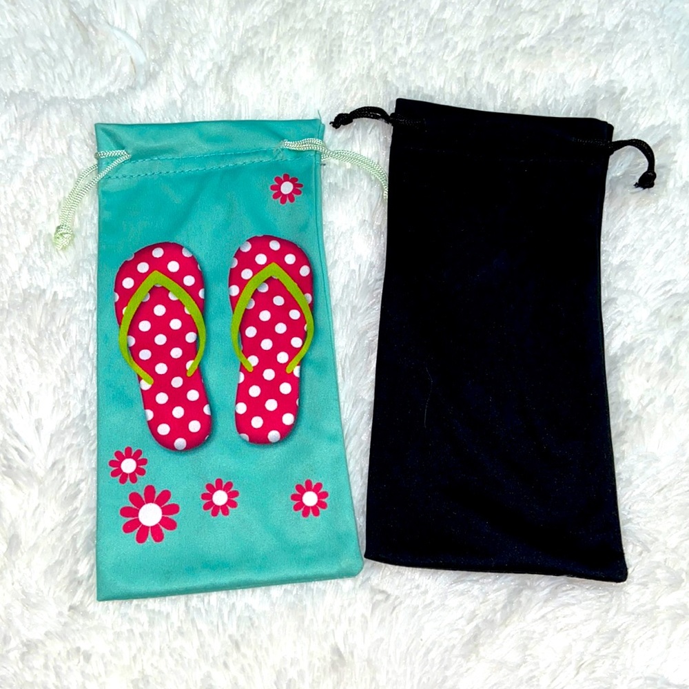 2 Sunglasses Reading Glasses Material Case